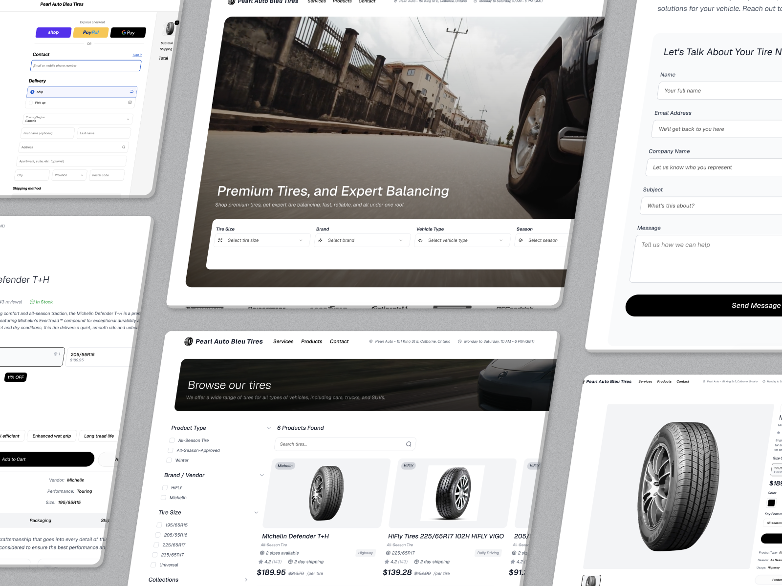 pearl auto tires ecommerce